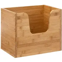 SmartaSaker Avolaatikko, pinottava, STACK LARGE BAMBOO BASKET, 31,5 x 21,5 x K,