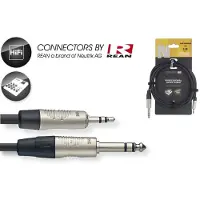 Stagg REAN 3,5 mm miniJack AUX TRS - 6,35 mm JACK TRS 3 m