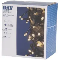 Hobby Hall Valoketju klusterivaloja 25m, 1000LED lämmin valkoinen, virtalähde, sisä/ulko, IP44