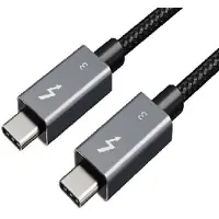 Extra Digital Kaapeli Thunderbolt 3, USB-C - USB-C, 40 Gbps, 100 W, 20 V / 5 A, 4K / 60 HZ, 1 m
