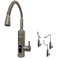Tavalax Välitön vedenlämmitin joustavalla hanalla Stainless Steel
