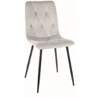Signal Meble Ruokailutuolisarja Signal Tom Velvet, 4 tuolia, harmaa/musta