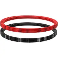 YUNIQUE GREEN-CLEAN-POWER Joustava 5 metrin 22 AWG Silikoninen Sähkökaapeli [2,5 m Musta ja 2,5 m Punainen] Korkean Lämpötilankestävyys Typpipinnoite