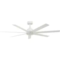Beacon Lighting kattotuuletin valolla Atlanta valkoinen 142 cm hiljainen Atlanta, himmennettävä, Valkoinen/opaali, Olohuone/ruokailutila, Synteettinen materiaali, Moderni