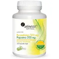 Aliness Bromelaiini 500 mg, Papaiini 200 mg - 100 Veg-kapselia