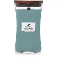 Woodwick Evergreen Cashmere tuoksukynttilä sisältää puusydämen 610 g