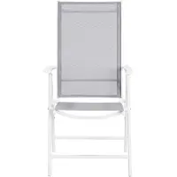 Beliani Puutarhatuoli harmaa 54 x 103 x 65 cm alumiini polyesteri 6 kpl säädettävä kokoontaitettava Beliani