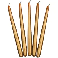 Merkloos Kultaiset metallinhohtoiset kynttilät - 24cm, 10kpl