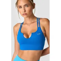ICANIWILL Ribbed Define Seamless Strappy Bra Cobalt Blue