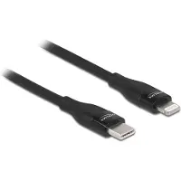 DeLOCK 86637, 1 m, Lightning, USB C, Uros, Uros, Musta