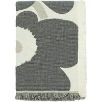 Marimekko Unikko viltti 150x220 cm Off white-charcoal-sand