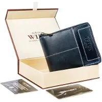 Always Wild Suuri miesten nahkainen vetoketjullinen lompakko -