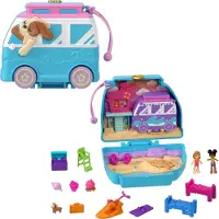 Polly Pocket Mattel Polly Pocket: Seaside Puppy Ride Compact (HRD36)