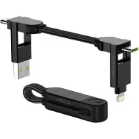 Rolling Square Incharge X 7 cm Universaali latauskaapeli 100 W, musta