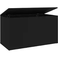 vidaXL Säilytysarkku musta 84x42x46 cm tekninen puu