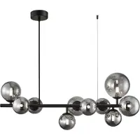 Milagro Mila riippuvalaisin 10xG9 80cm musta/savunharmaa
