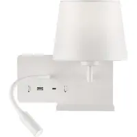 ACB Hold LED seinävalaisin vasen E27+3W 3000K 26,5cm valkoinen