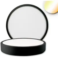 ISOLED Pro LED-kattovalaisin 24W 2700/3000/4000K 22,5cm IP42 musta himmennettävä