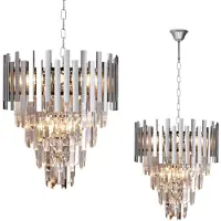 Valotorni Aspen II kattokruunu 9xE14 45cm kromi