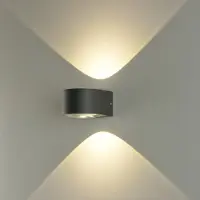 ACB Ania LED seinävalaisin IP65 2x6W 3000K 12cm antrasiitti