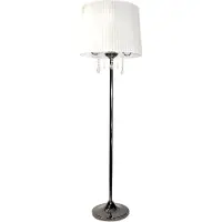 Grönlund Crystal lattiavalaisin 170cm 4xE14 valkoinen / musta kromi