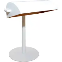 Grönlund Banker Lux pöytävalaisin 38 cm E27 valkoinen/kupari