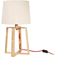 Grönlund Woody pöytävalaisin 37cm E27 luonnonvalkoinen/saarni