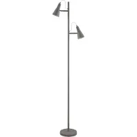 Virvatuli Solina lattiavalaisin 2xE14 155cm mattaharmaa