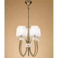 MANTRA Loewe riippuvalaisin 50cm antiikkimessinki 5xE14