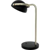 Grönlund Pivo pöytävalaisin USB-latausportilla E14 53cm musta/messinki