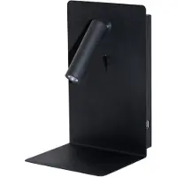 Grönlund Shelf Spot LED seinävalaisin USB-portilla 3W musta