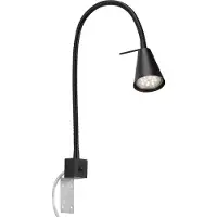 Briloner LED-seinävalaisin Tuso, musta, sängyn kiinnitys, metalli Tuso, Musta, Makuuhuone, Metalli, Moderni