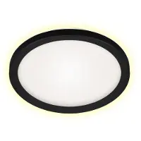 Briloner Slim LED plafondi 12W 4000K 19cm musta pyöreä