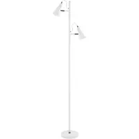 Virvatuli Solina lattiavalaisin 2xE14 155cm mattavalkoinen