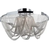 Grönlund Fountain plafondi Ø40cm 3xE14 kromi/mattahopea