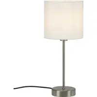 Briloner Fabric pöytävalaisin E14 38,5cm valkoinen/satiini