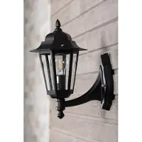 Valotorni Milano Mini seinävalaisin E27 IP43 35,4cm musta