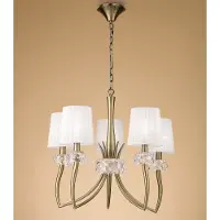 MANTRA Loewe riippuvalaisin 66cm antiikkimessinki 5xE14