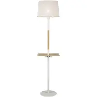 MANTRA Nordica lattiavalaisin E27 152,5cm valkoinen/puu USB