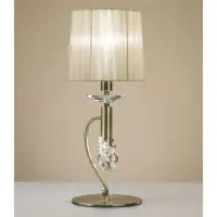 MANTRA Tiffany pöytävalaisin antiikkimes. 1 x E14, 1 x G9
