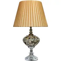 Grönlund Pearl pöytävalaisin 55 cm E27 kromi/simpukka/kulta