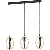 Eglo Basildon riippuvalaisin 3xE27 78cm musta/ruskea