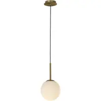 ACB Parma riippuvalaisin E27 IP44 18cm antiikkikulta/opaali/musta johto