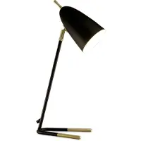 Sessak Aiden pöytävalaisin E27 53cm musta/messinki