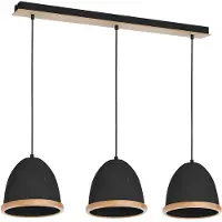 Valotorni Studio riippuvalaisin 3xE27 65cm musta/puu