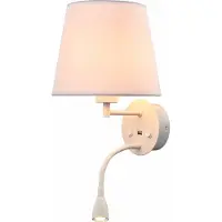MANTRA Caïcos seinävalaisin E27 + LED 3W 3000K 30,5cm valkoinen