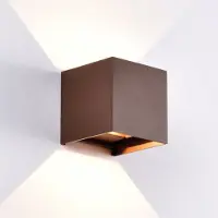 MANTRA Davos LED seinävalaisin 12W 3000K IP54 10cm ruoste