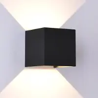 MANTRA Davos LED seinävalaisin 12W 3000K IP54 10cm musta