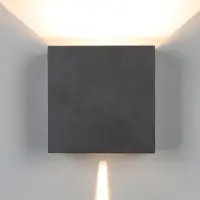 MANTRA Davos LED seinävalaisin 20W 3000K IP65 15cm musta