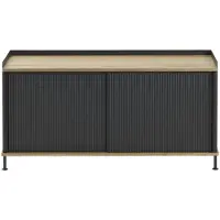 Muuto , Enfold senkki 124 x 45 cm - oiled oak Anthracite Black